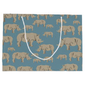 サイイラストレーション模様 ラージペーパーバッグ (裏面)