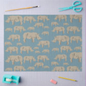 サイイラストレーション模様 薄葉紙 (クラフト)