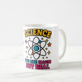 サイエンスはまるで魔法のようだけど現実 コーヒーマグカップ (正面右)