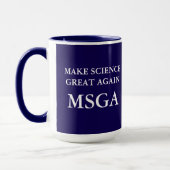 サイエンスを再び偉大に MSGA タイポグラフィー コーヒー マグカップ (左)