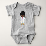 サイエンスガール、アフリカ系アメリカ人ガール、科学者 ベビーボディスーツ<br><div class="desc">ラボコートと眼鏡をかけたアフリカ系アメリカ人の女の子がデザインされた、かわいくて楽しくて愛らしいモダンでトレンディなギフト。あなたの周りの科学好きな人へのプレゼントに最適。</div>