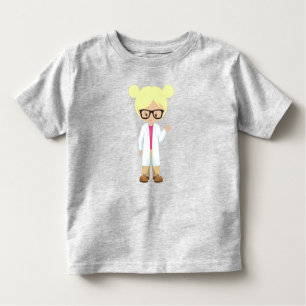 サイエンスガール,科学者,かわいい女の子,ブロンド髪 トドラーTシャツ