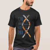 サイエンスキャットのDNA双螺旋 私のDNAは完璧にゃ Tシャツ (正面)