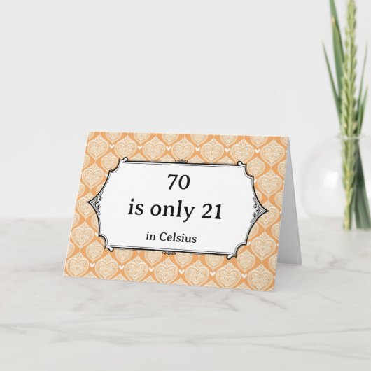 サイエンスジョークで笑ってサッサと70歳の誕生日を祝おう カード (正面)