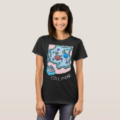 サイエンスジョーク携帯電話生物学Chemi Tシャツ (正面フル)