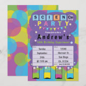 サイエンスパーティー - 子供向けのテーマバースデーパーティー 招待状 (正面/裏面)