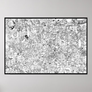 サイエンスフィクションとファンタジーの色付け ポスター