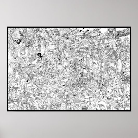 サイエンスフィクションとファンタジーの色付け ポスター (正面)