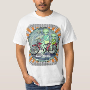 サイエンスフィクションエイリアン自転車 Tシャツ