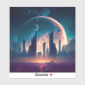 サイエンスフィクションサイバパンク宇宙シティ シール (シート)