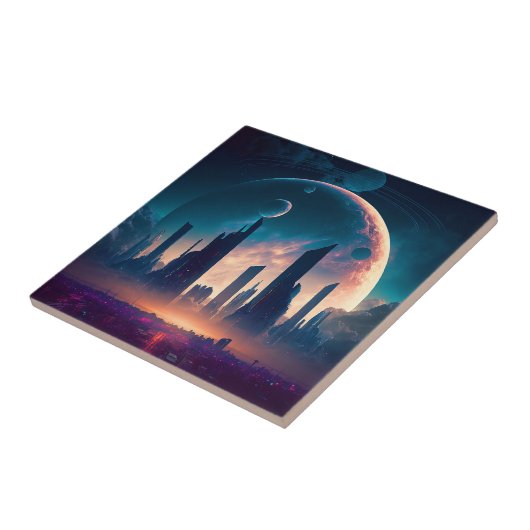 サイエンスフィクションサイバパンク宇宙シティ タイル (側面)