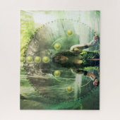 サイエンスフィクションファンタジースピリチュアル女性 ジグソーパズル (縦)