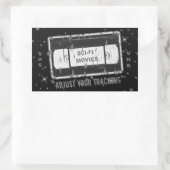 サイエンスフィクションムービー動画カセットのトラッキングGの調整 長方形シール (バッグ)