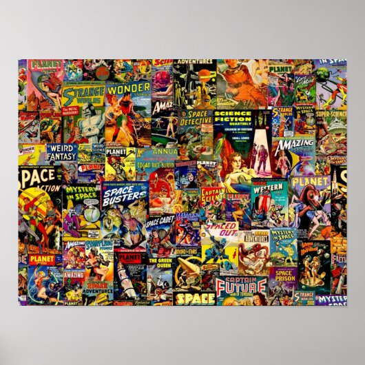 サイエンスフィクション漫画コラージュ ポスター (正面)