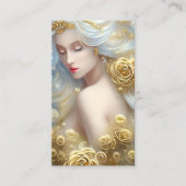 サイエンスフィクション絶妙な繊細な金ゴールド複雑なバラフェマ 名刺 (正面)