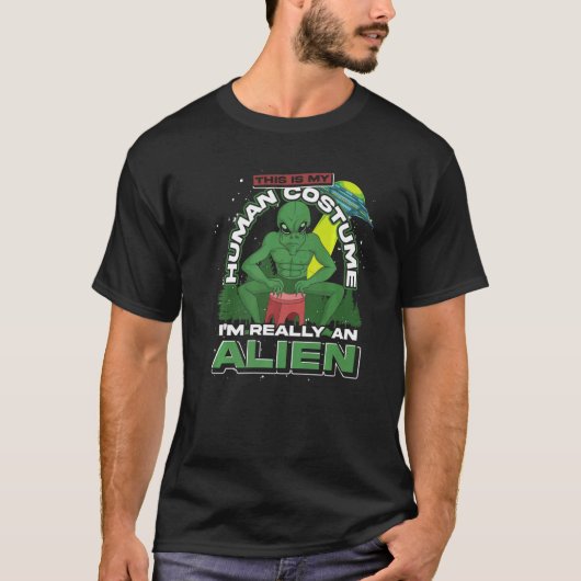 サイエンスフィクション エイリアン 信者 衣装パーティー Ufo Tシャツ (正面)