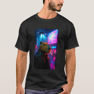 サイエンスフィクション カピバラ ノワール デテクティブ フューチャー Tシャツ