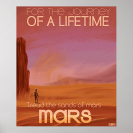 サイエンスフィクション ビンテージ 火星 旅行 イラスト ポスター