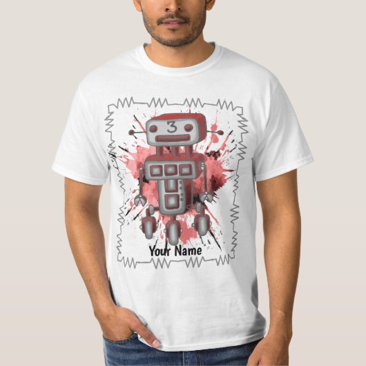 サイエンスフィクション ロボット3 Tシャツ (正面)