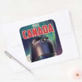 サイエンスフィクション Visit Canada 旅行ポスター スクエアシール (封筒)