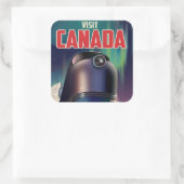 サイエンスフィクション Visit Canada 旅行ポスター スクエアシール (バッグ)