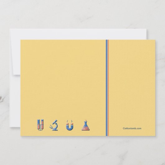 サイエンスフレーム卒業パーティー招待状 招待状 (裏面)