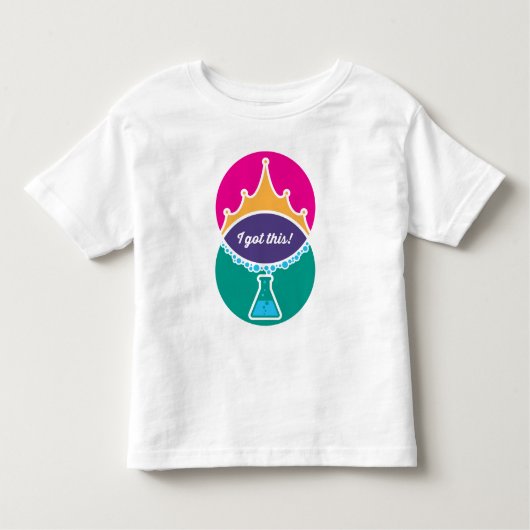 サイエンスプリンセス (ボールド) 幼児用Tシャツ トドラーTシャツ (正面)
