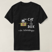 サイエンスユーモア・シュローダー猫 Tシャツ (デザイン正面)
