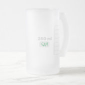 サイエンスラボビーカパーソナライズされたートルマグ フロストグラスビールジョッキ (正面右)