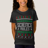 サイエンスルール醜いクリスマスおもしろいセーターScienti Tシャツ (正面)