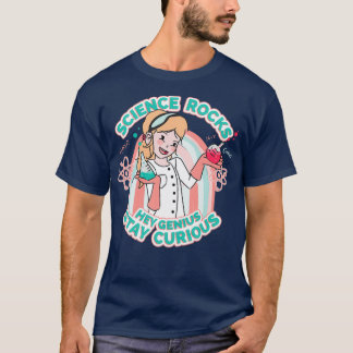 サイエンスロックガール科学者 Tシャツ