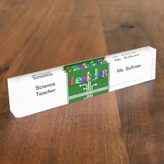 サイエンス先生アクリルデスク名プレート デスクネームプレート (側面)