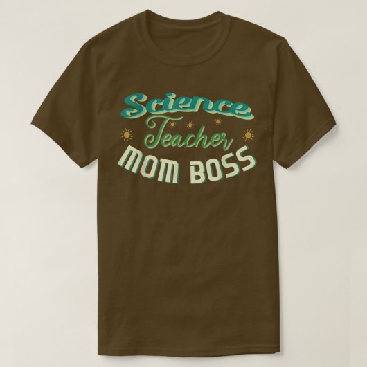 サイエンス先生ママボスかわいい新学期 Tシャツ (デザイン正面)