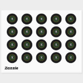 サイエンス数学先生シャツ ラウンドシール (シート)