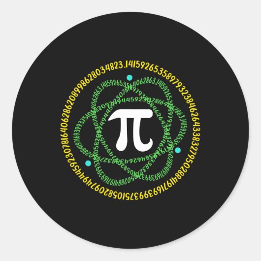 サイエンス数学先生シャツ ラウンドシール (正面)