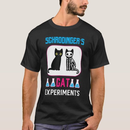 サイエンス シュレディンガーの猫の実験 Tシャツ (正面)