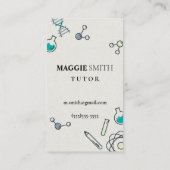 サイエンス·テューター·先生·ケミストリー·キュート 名刺 (裏面)