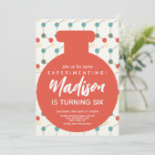 サイエンス フェア 実験室 化学 誕生日パーティー 招待状 (スタンド正面)