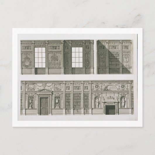 サイオンハウス図書室の標高c.1760-69 ポストカード (正面)