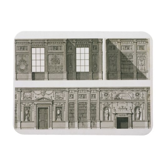 サイオンハウス図書室の標高c.1760-69 マグネット (横)