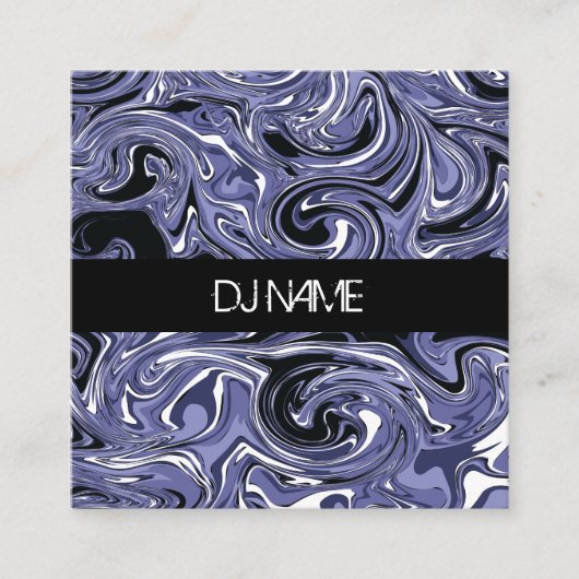 サイカデリック抽象芸術DJビジネスミュージックプロデューサー スクエア名刺 (正面)