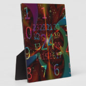 サイカデリック数字パターン、魅惑デザイン フォトプラーク (側面)