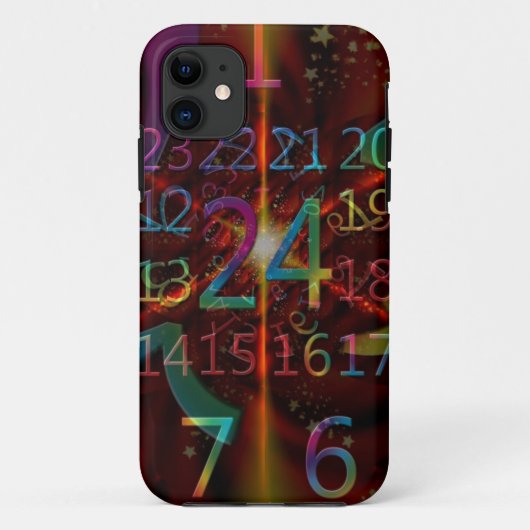 サイカデリック数字パターン、魅惑デザイン Case-Mate iPhoneケース (裏面)