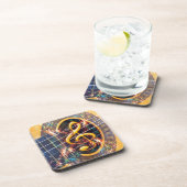 サイカデリック・アコスティックギター音楽シートデザイン コースター (右側)