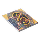 サイカデリック・アコスティックギター音楽シートデザイン ノートパッド (アングル)