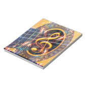 サイカデリック・アコスティックギター音楽シートデザイン ノートパッド (回転)