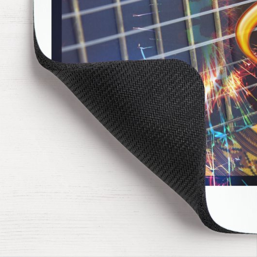 サイカデリック・アコスティックギター音楽シートデザイン マウスパッド (コーナー)