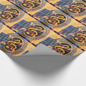 サイカデリック・アコスティックギター音楽シートデザイン ラッピングペーパー (角)