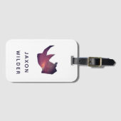 サイカラフルノシルエットクラウドウォーターの色 ラゲッジタグ (正面横)