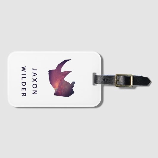 サイカラフルノシルエットクラウドウォーターの色 ラゲッジタグ (正面横)